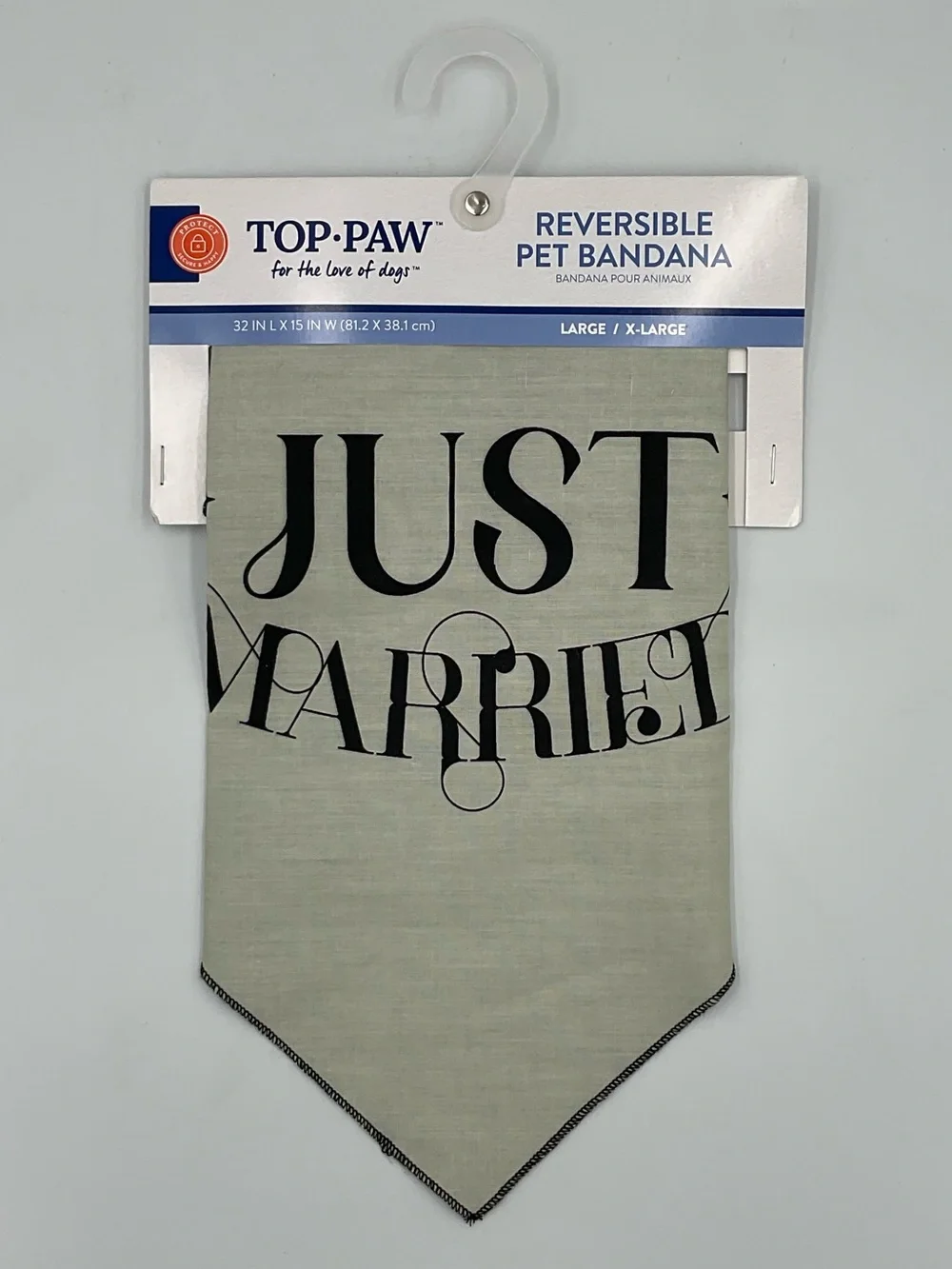NWT Top Paw Reversible Pet Wedding Bandana “Engaged/Just Married” Size L/XL